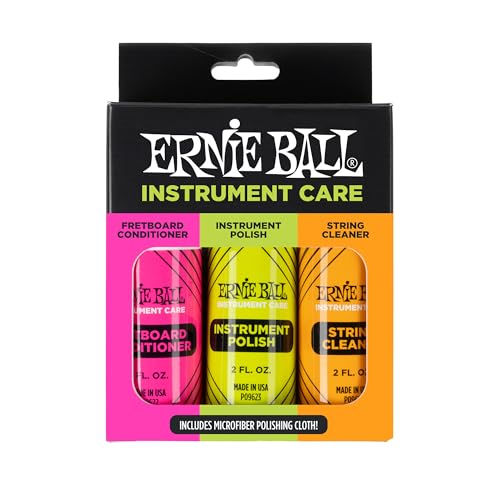 Ernie Ball منتج تنظيف الجيتار من إيرني بول، مُرطب لوح الأصابع، ومنظف الأوتار مع قطعة قماش للتلميع - Image 4