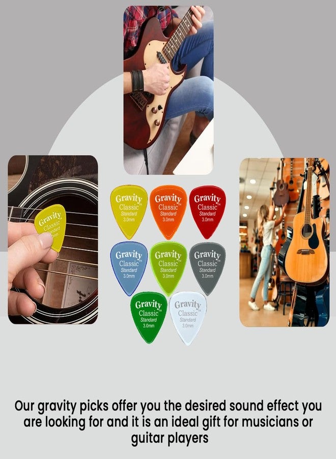 Gravity Guitar Picks - Made of Acrylic - Brighter, Louder, Faster - Classic Standard 3.0mm - 8 Color Assortment - Image 3