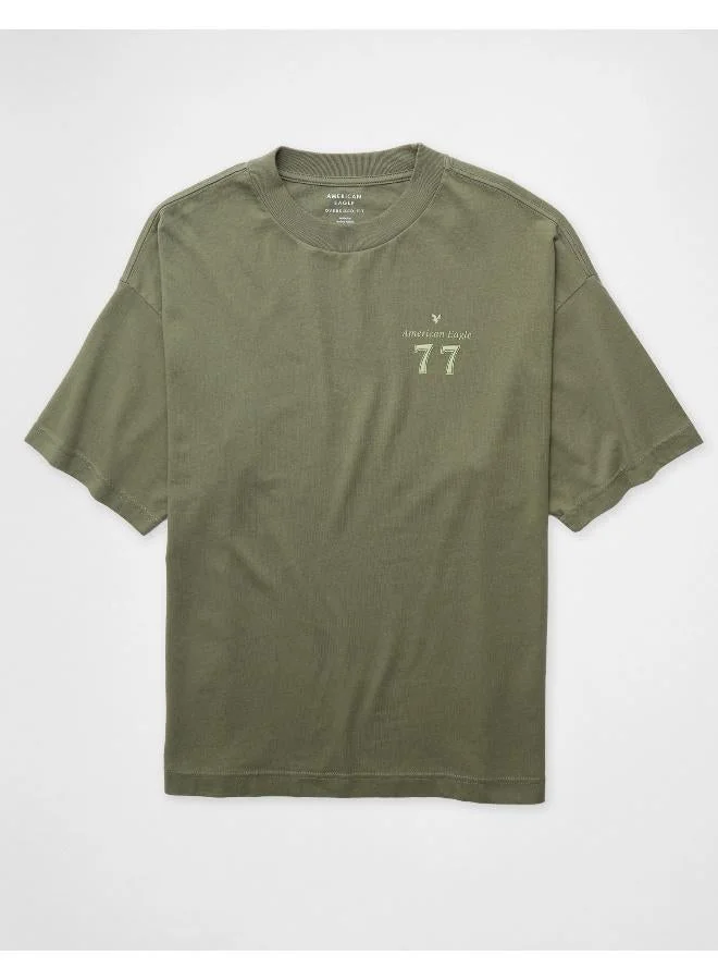 American Eagle Oversized Elevated Logo Graphic T-Shirt