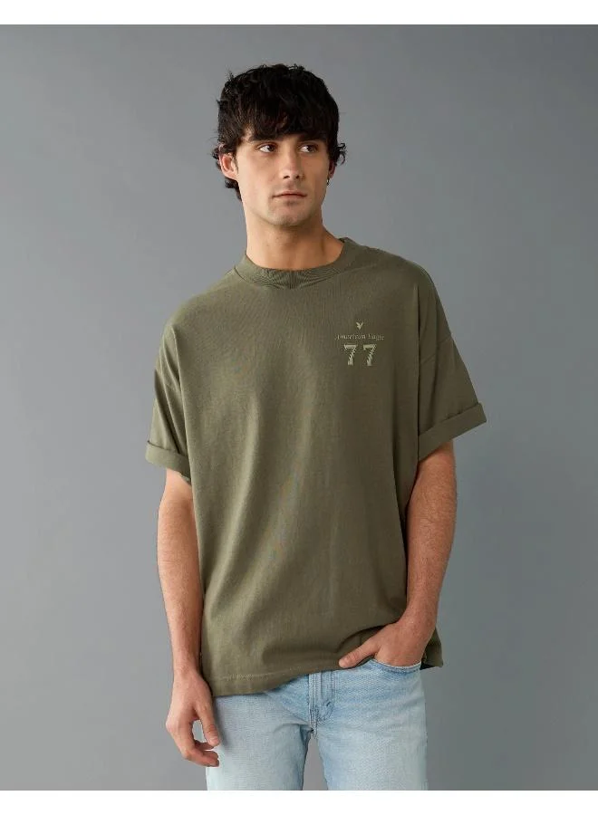 American Eagle Oversized Elevated Logo Graphic T-Shirt