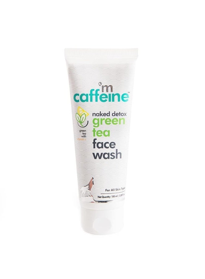 mCaffeine Vitamin C Face Wash for Women with Green Tea & Hyaluronic Acid | Oil Control Face Wash for Oily Skin, Normal Skin & Dry Skin | Natural Detoxifying Face Wash - Rich in Antioxidants | 100ml - Image 1