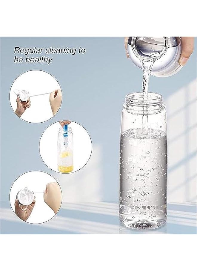 Arabest - Bottled Joy 28oz Clear Water Bottle with Straw for Fitness Outdoor Cycling Gifts Women Men, Leakproof BPA-Free Sports Jug Tritan 800ml Gallon Bottlejoy. - Image 1