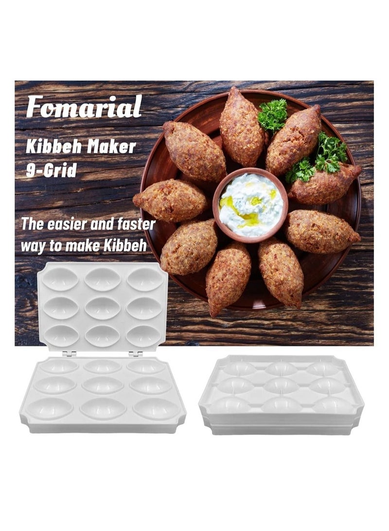 Kibbeh Rolls Maker Mold Meatball Mold Processor Manual Meatloaf Maker Press Tool DIY Upgrade 9 Grids 7 cm Large Size Homemade Meat Maker Kitchen Accessories - Image 2