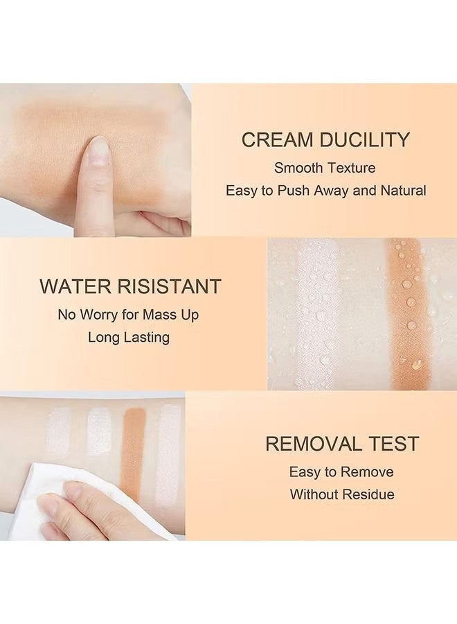 يانقينا عصا مكياج مكياج ثنائية التمييز ، وعصي برونزي محيطية ، وقلم خفي للوجه مقاوم للماء لظلال الوجه الوجه ، قم بإنشاء مكياج ثلاثي الأبعاد - Image 4