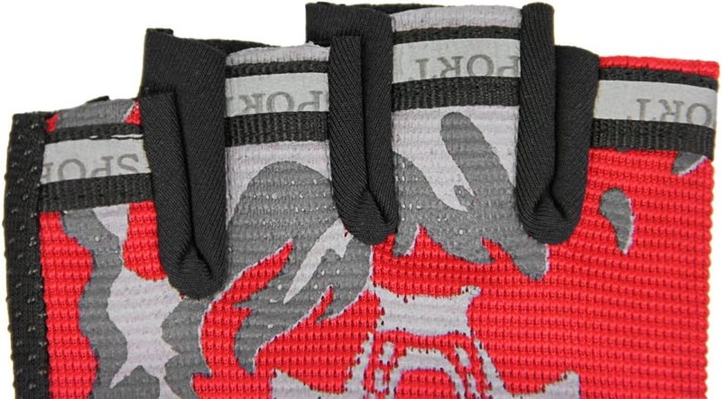 BXT Kids Fingerless Cycling Gloves Mittens Breathable Non-Slip Shock-Absorbing Kids Riding Bike Gloves Girls Boys Fishing Bicycle Roller Skating Hunting Climbing Half Finger Outdoor Sports Gloves - Image 3