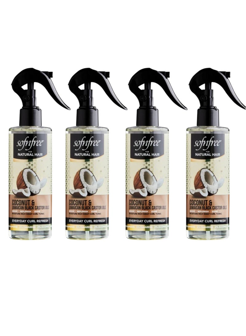 Sofn'free 4 Pieces Every Day Curl Refreshing Spray With Coconut And Jamaican Black Castor Oils - Image 1
