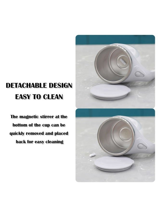 daasigwaa Self Stirring Mug - Automatic Magnetic Electric Coffee Mug, Rotating Cute Mixing Cup Tasse, To Stir Office/Kitchen/Travel/Home Coffee/Tea/Hot Chocolate/Milk-450 ml/15.2 oz(Pink) - Image 3