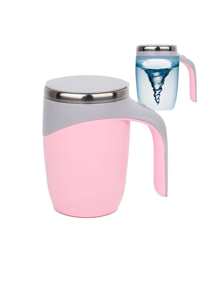 daasigwaa Self Stirring Mug - Automatic Magnetic Electric Coffee Mug, Rotating Cute Mixing Cup Tasse, To Stir Office/Kitchen/Travel/Home Coffee/Tea/Hot Chocolate/Milk-450 ml/15.2 oz(Pink) - Image 1