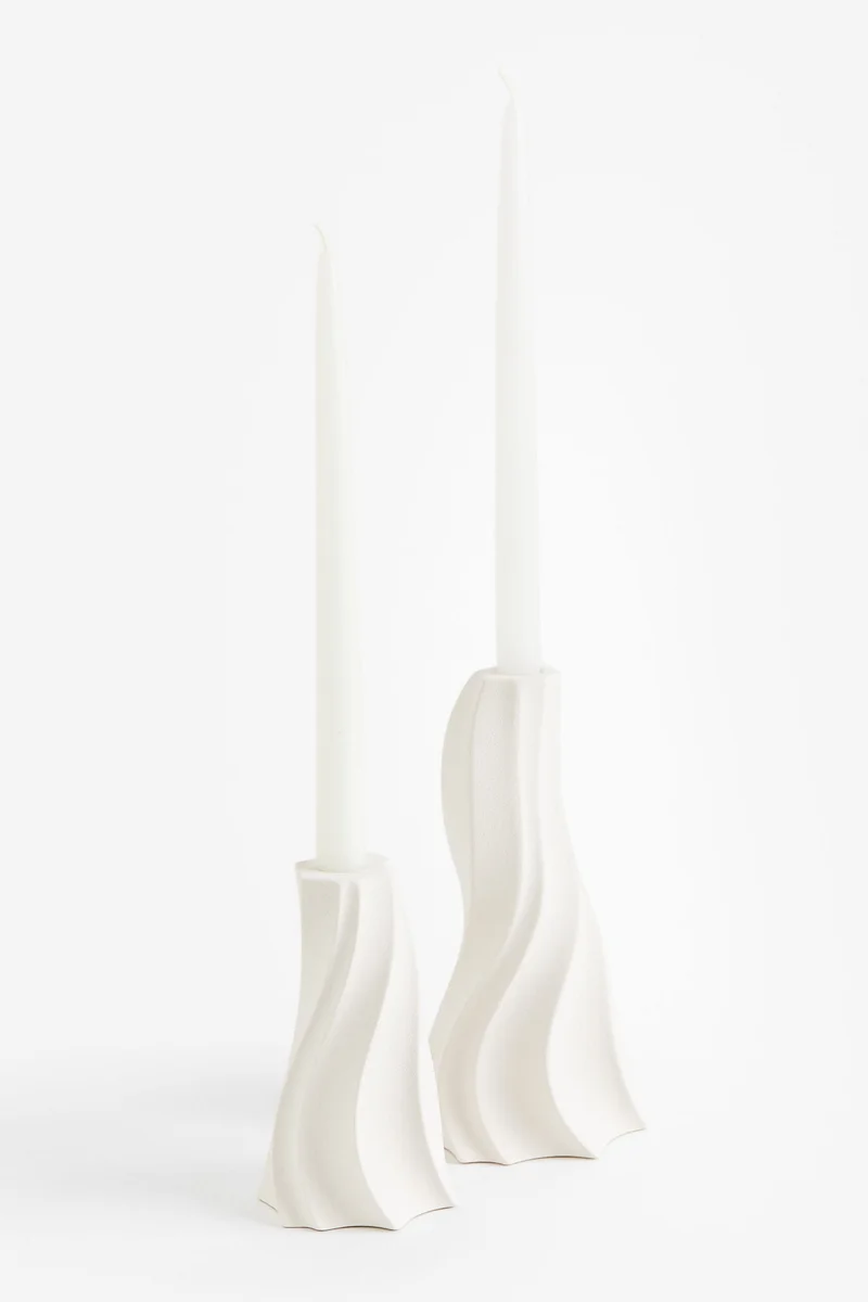 H&M Stoneware candlestick