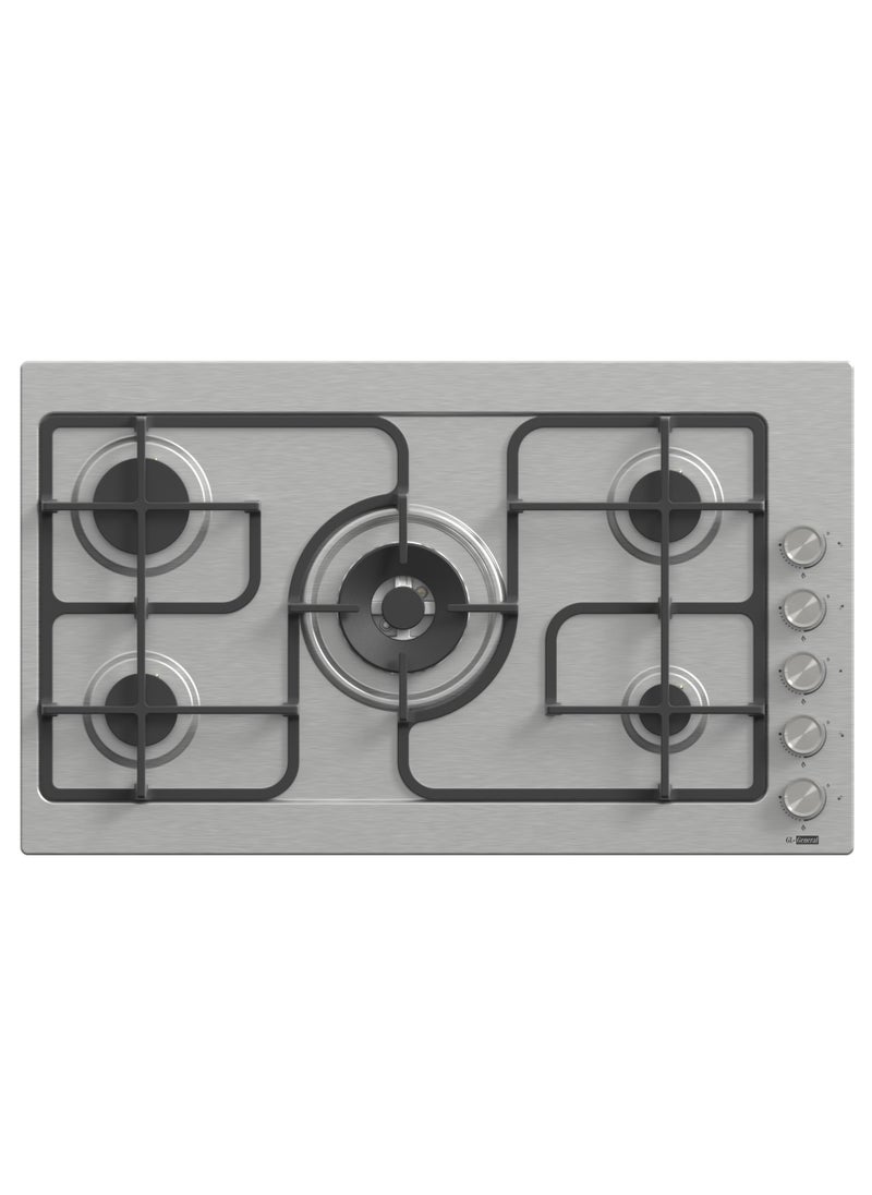 GL General General GL 52x90cm Heavy Duty 5 Burners Built in Cooker, Auto Burn, Total Safety, Side keys, Easy to Clean  - Image 1