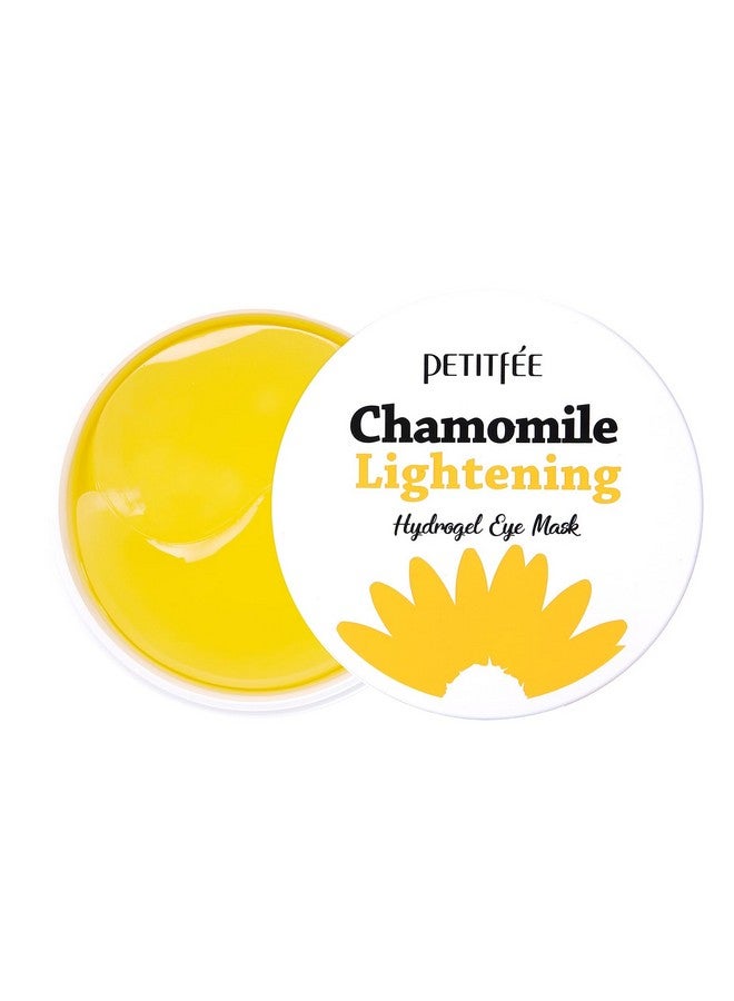 Petitfee Chamomile Brightening Hydrogel Eye Mask 60ea (30pairs) - Revitalizing Eye Patch with Chamomile, Yuzu, Pumpkin, Vitamin Tree, Brightens Under Eyes, Cooling, Moisturizing, Soothing Eye Care - Image 1