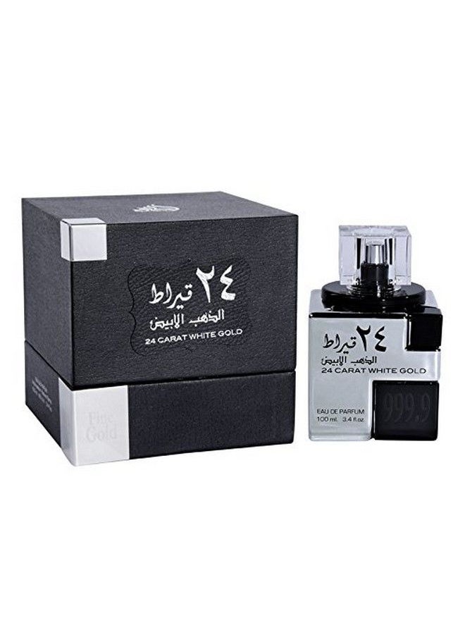 Lattafa Perfumes Lattafa 24 Carat White Gold For Unisex Eau De Parfum Spray 3.4 Ounce  - Image 2