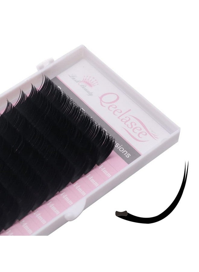 Qeelasee Ellipse Eyelash Extension 0.20 Cc Curl 11Mm Flat Eyelashes False Mink Individual Eyelash Extension Professional Salon Used By Qeelasee - Image 1