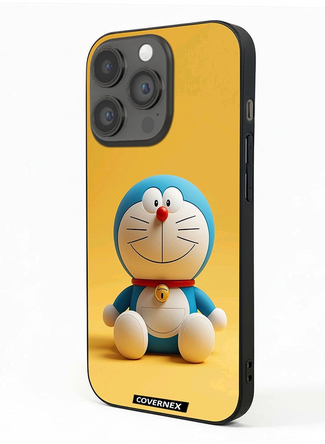 Covernex Apple iPhone 14 Pro Protective Case Cover Printed Featuring Friendly Robot Classic Doraemon - Image 1