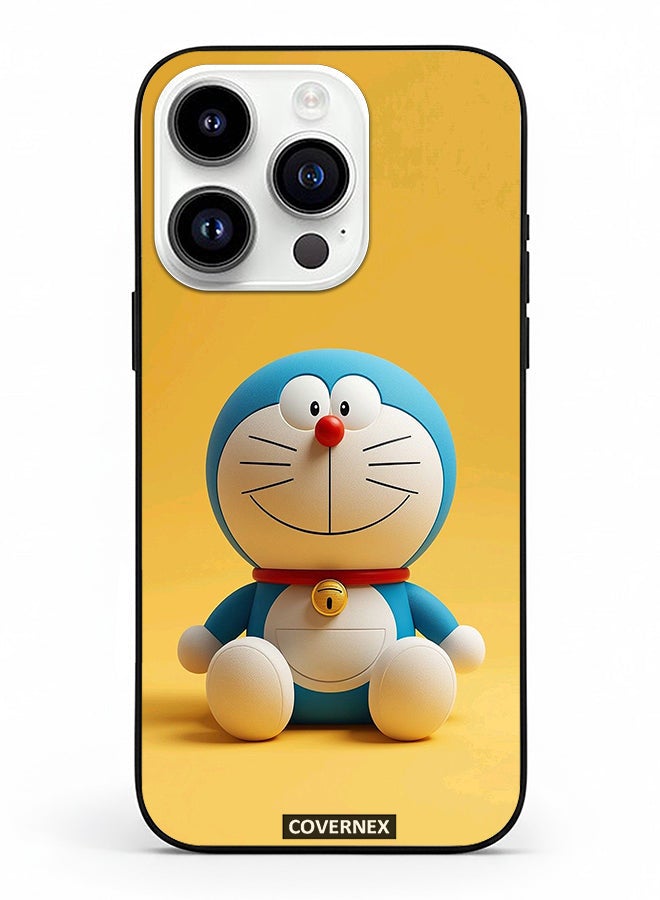 Covernex Apple iPhone 14 Pro Protective Case Cover Printed Featuring Friendly Robot Classic Doraemon - Image 2