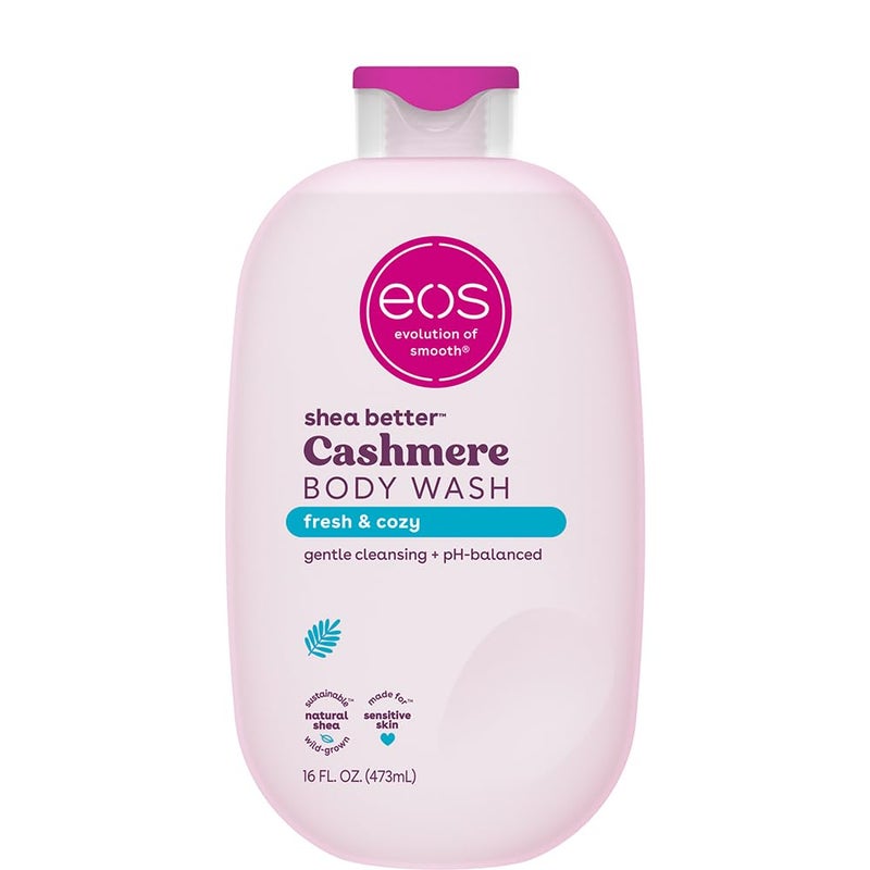 eos Shea Better Cashmere Body Wash, Fresh & Cozy, Moisturizing, pH Balanced Body Wash, Creamy Gel Formula, Paraben & Phthalate Free, Sensitive Skin, 16 fl oz - Image 1