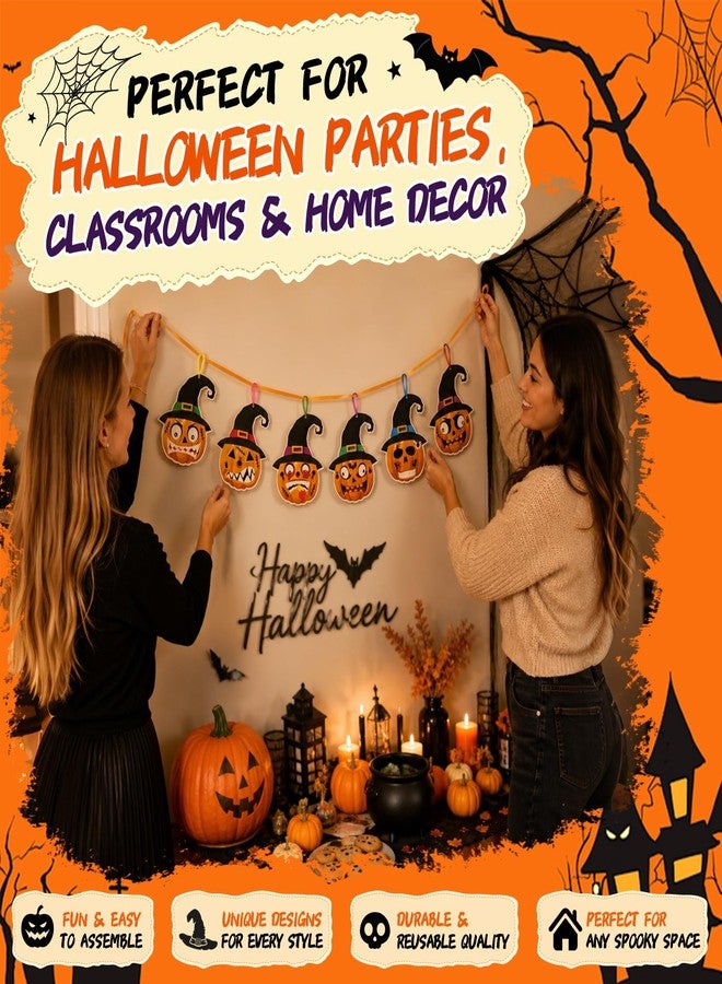 GARBODIY Halloween Crafts, Pumpkin Stickers & Make a Face Stickers Set - Image 5