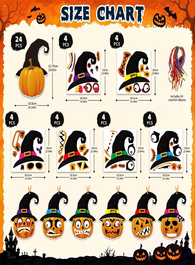 GARBODIY Halloween Crafts, Pumpkin Stickers & Make a Face Stickers Set - Image 2