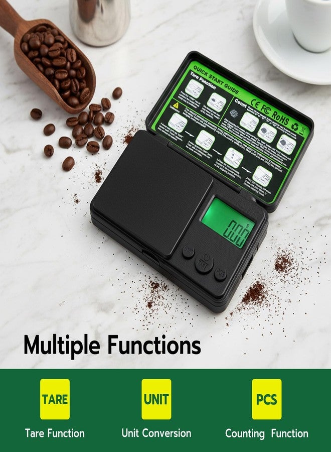 Wigearss 0.01g/500g Digital Milligram Scale, Pocket Micro Scale with Tare Weight Function,Calibration Weight ＆ Backlit LCD Display, Mini Precision Scale for Weighing Powder, Gold, Jewelry, Mini Food - Image 5