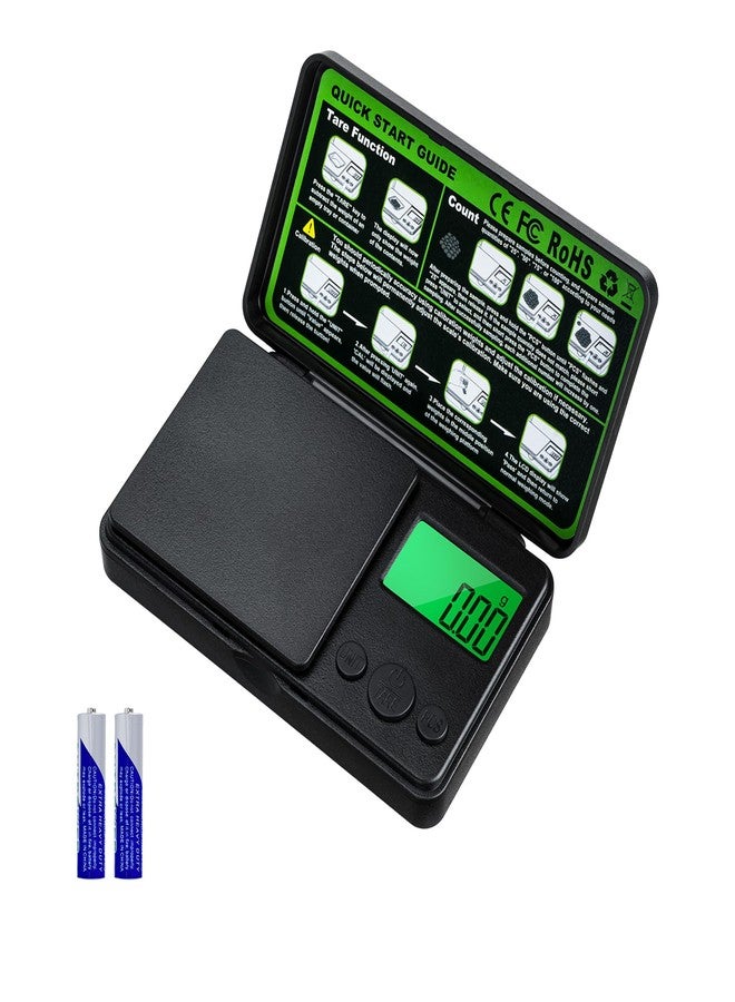 Wigearss 0.01g/500g Digital Milligram Scale, Pocket Micro Scale with Tare Weight Function,Calibration Weight ＆ Backlit LCD Display, Mini Precision Scale for Weighing Powder, Gold, Jewelry, Mini Food - Image 1