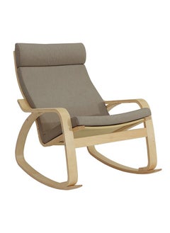 Micasa High-Quality and Durable Rocking Chair Grey and Light Brown 82 x 30 x 30 cm EM-NATURAL-38 