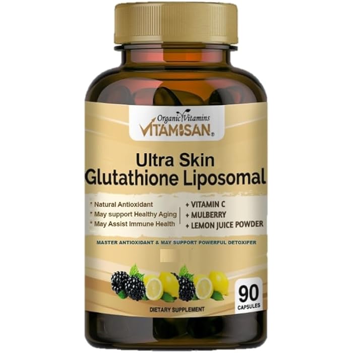 VITAMISAN Glutathione Liposomal, NAC, Milk Thistle, Collagen, Total, 90 Capsules, Made in USA, Fresh - Image 1