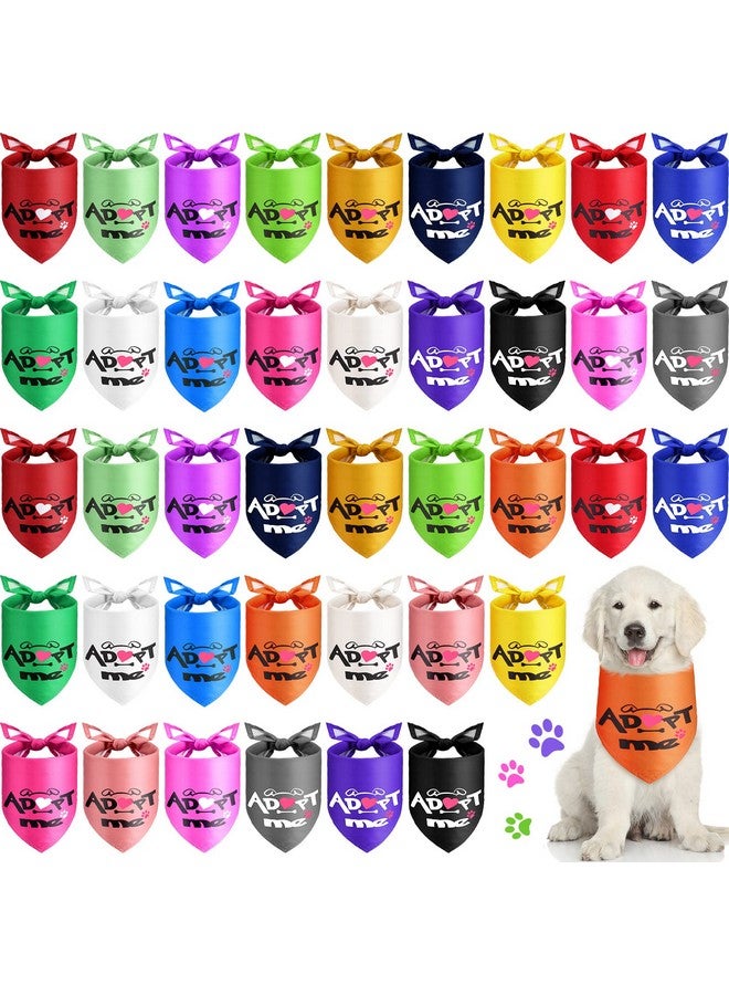 Kigeli 40 Pieces Adopt Me Dog Bandanas Bulk Multi Colors Bibs Triangle Dog Washable Scarf Kerchief Set for Small Medium Large Cats Pets Costume Accessories Decoration - Image 1