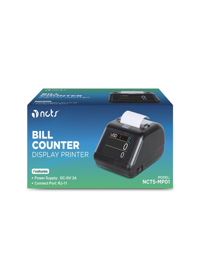 NCTS Receipt Printer for Money Counting Machine NCTS MP01 Mixed Denomination External Display plus Printer in One Connects via RJ-11 Plug, Thermal Receipt Printer Suitable for 58mm Thermal Paper - Image 4