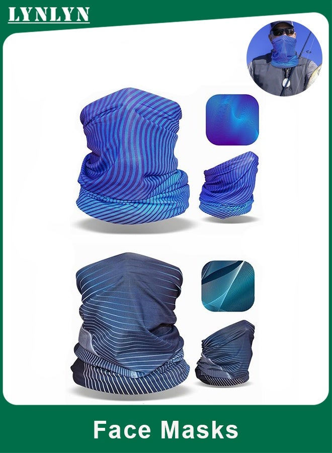 LYNLYN 2-Pack Neck Gaiter Face Mask & Scarf, Breathable Ice Silk Cooling Neck Cover, UV Sun Protection UPF 50, Bandana Tube for Men & Women, Outdoor Sports, Cycling, Hiking - Image 1