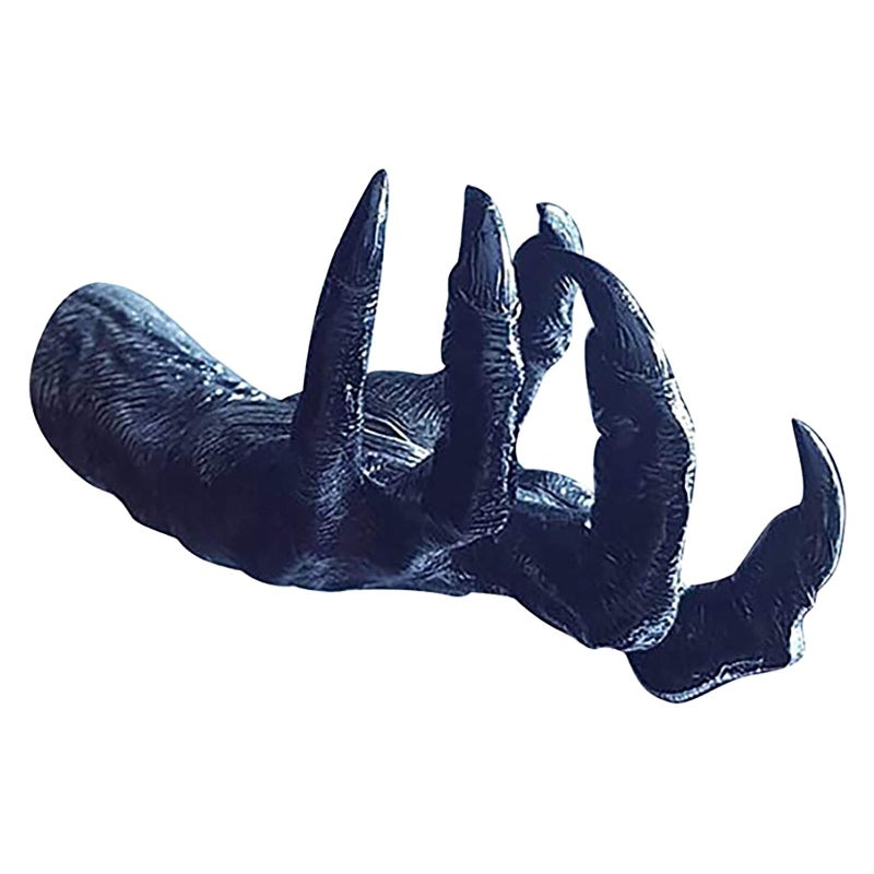 DYFCNP Halloween Witch Hand Key Holder Wall Mounted Hooks- Spooky Gothic Home Decor for Kitchens Bedrooms - Multifunctional Hooks Decorations Hanging Keys Jewelry - Image 2