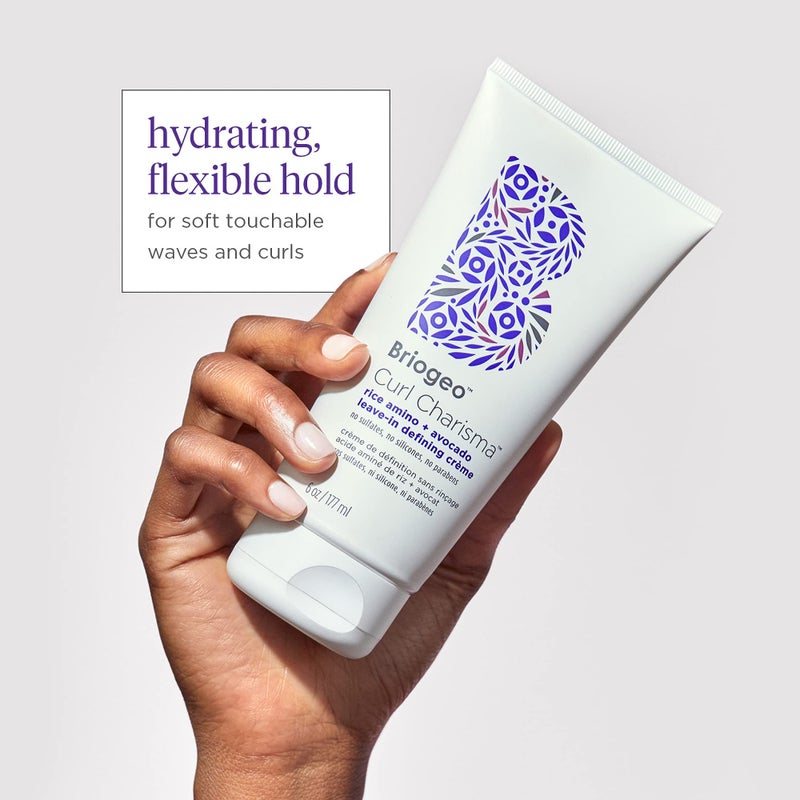 Briogeo Curl Charisma Rice Amino + Avocado Leave-In Defining CrÃ¨me, Anti Frizz Hair Styling Moisturizer, Leave In Cream for Wavy, Curly, Coily Hair, Boosts Hydration, Vegan, Cruelty-Free - Image 3