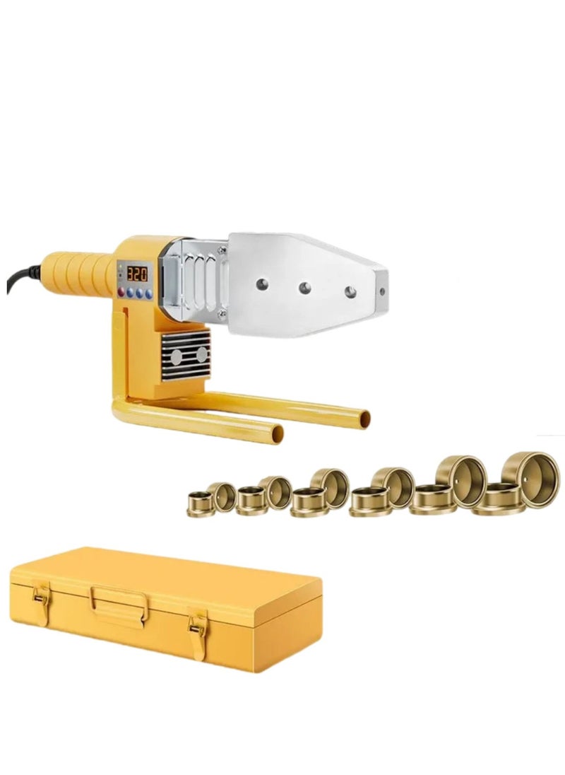 Generic Plastic Water Pipe Welding Device Pipe Welding Machine  0-320℃ Adjustable Digital Socket Fusion Welder with Double Heat Dissipation 6 Die Heads 20/25/ 32/40/ 50/ 63mm with Iron Case  - Image 1