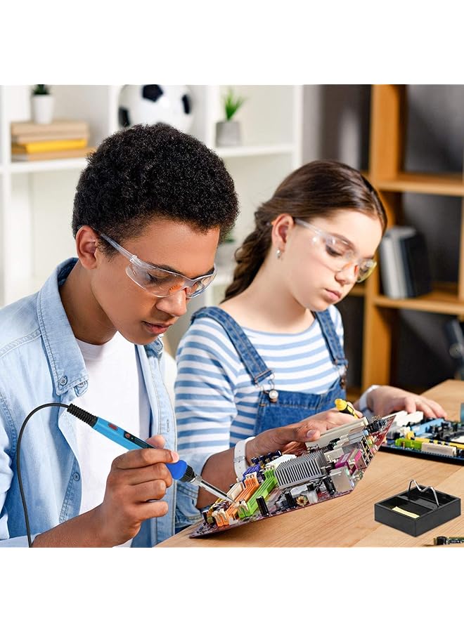 erorex Soldering Iron Kit Electronics 60W Adjustable Temperature Soldering Iron 5Pcs Soldering Iron Tips Solder Rosin Solder Wick Stand And Other Soldering Kits In Portable Toolbox - Image 5