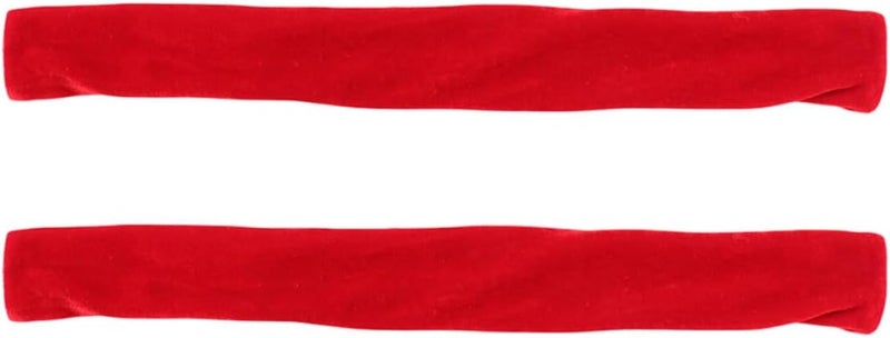 VERDANVERSE 2pcs Refrigerator Door Handle Covers Red Appliance Cloth Protectors for Fridge and Freezer Handles to Prevent Smudges and Stains - Image 1
