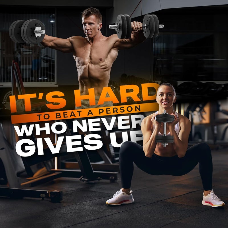 زوج مقابض بار دمبل قابل للتعديل مطلي بالكروم لرفع الأثقال مع أقفال دوارة، طوله 35 سم وقطره 2.5 سم - Image 4