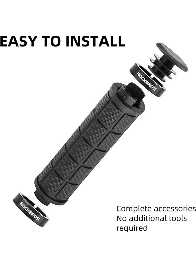 Rockbros ROCKBROS 4Pcs(2 Pairs) Bike Handlebar Grips Double Lock On Bike Grips Comfortable Anti-Slip Bicycle Handlebar Grips for Mountain Bike BMX Bike Scooter Beach Cruiser, Folding Bike - Image 4