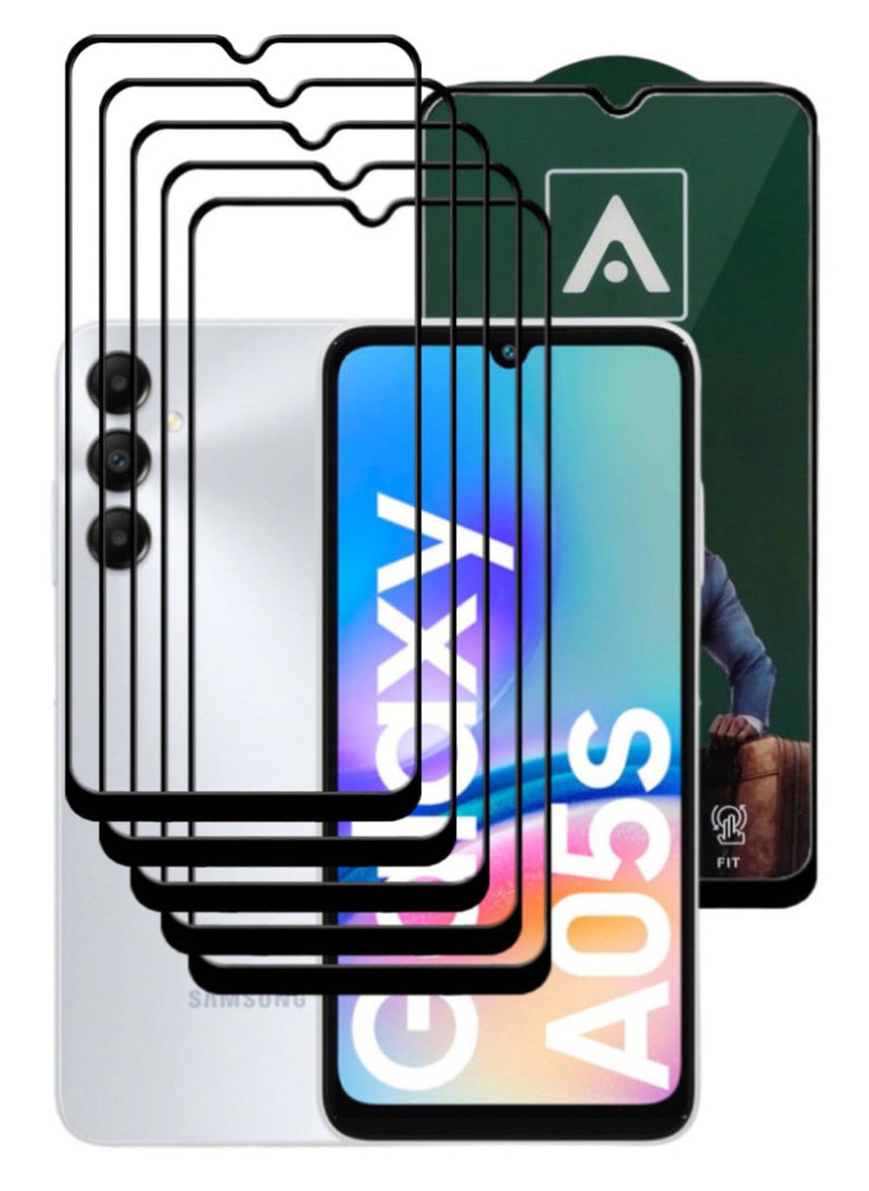 ACLIX 5 Pieces Antistatic ESD Dustproof Premium Quality High Definition Tempered Glass Screen Protector Designed For Samsung Galaxy A05s - Image 1