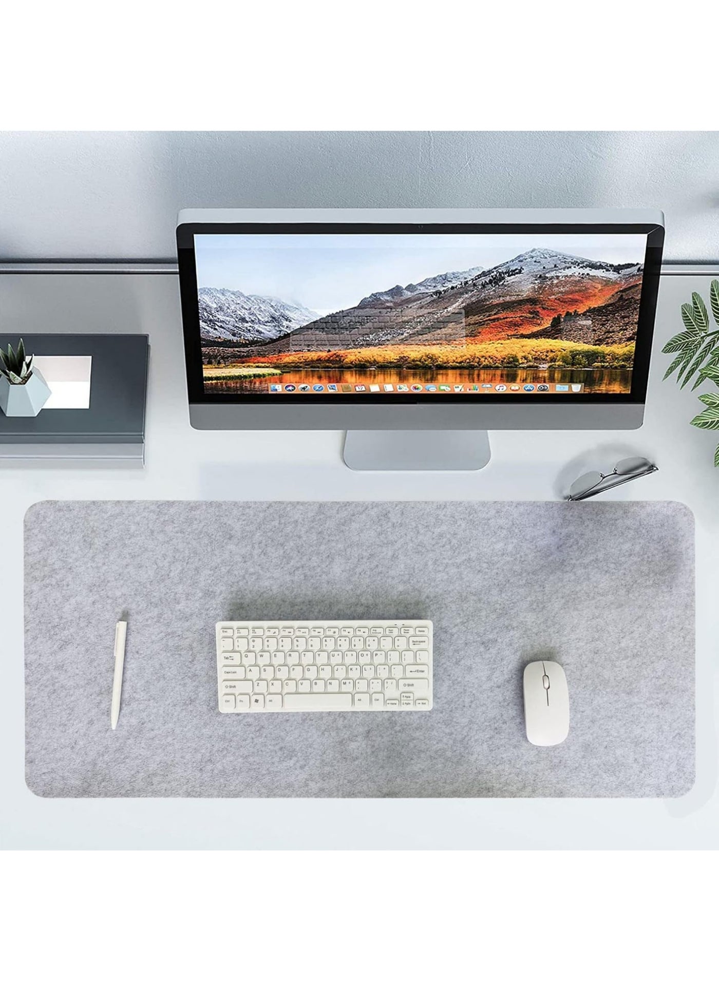 Rock Pow Extra Large XXL Gaming Mouse Pad 100x40cm Desk Pad Non Slip Large Desk Mat Extended Mouse Pad Desk Writing Mat for Office Home Gaming