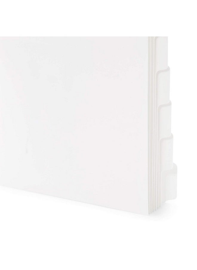 Blue Summit Supplies Blue Summit 3 Ring Binder Dividers With Reinforced Edge, 1/8 Cut Tabs, 96 Dividers, Letter Size, 3 Hole Punch Section Index Dividers For Binders, White, 12 Sets  - Image 4
