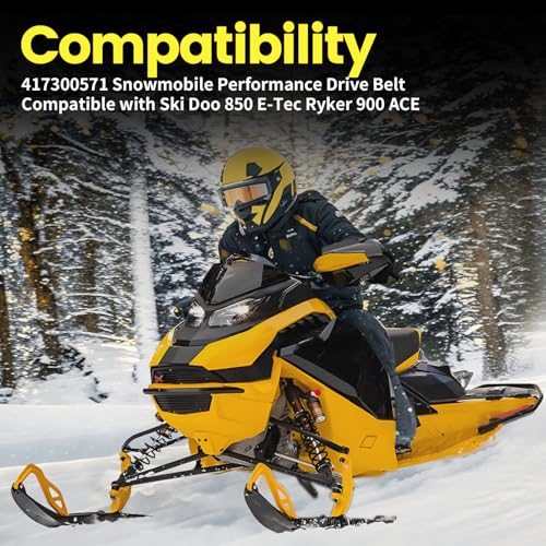 Tecreddy 417300571 Snowmobile Performance Drive Belt Compatible with Ski Doo 850 E-Tec Ryker 900 ACE, Aramid Tensile Cords, Flexweave Overcord - Image 4