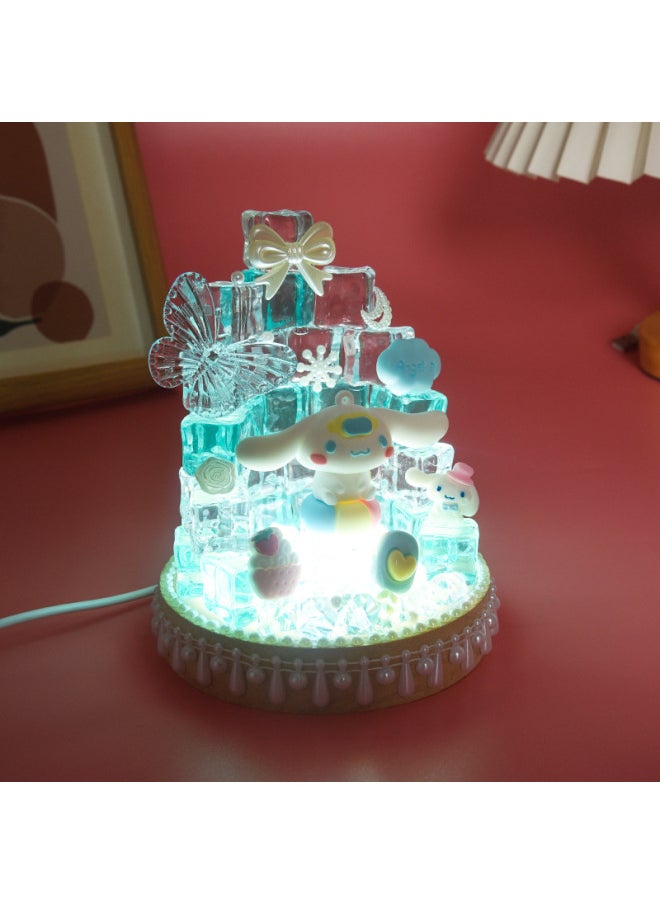 Mini Castle Ice Diy Wine Bottle Nightlight Creative Luminous Desktop Decorative Ornaments Couple Gift Girl-Color:Ice Crystal Love Night Lights Beautiful Rabbit  - Image 4