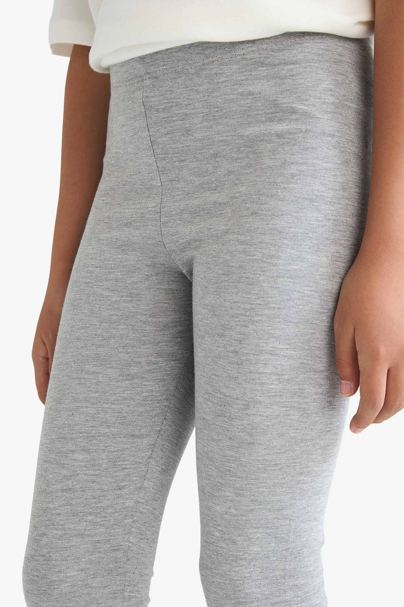 DeFacto Grey Girl Girl Capri Length Leggings Casual - Image 5