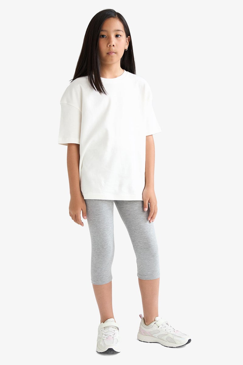 DeFacto Grey Girl Girl Capri Length Leggings Casual - Image 1