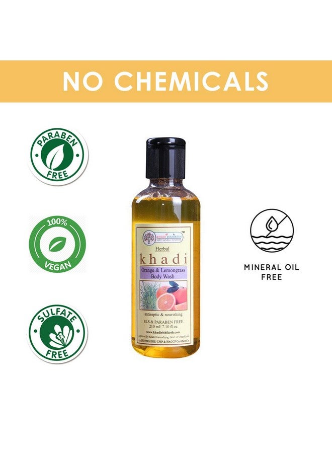 KHADI RISHIKESH Herbal Orange & Lemongrass Body Wash - 210Ml Pack boy & girl Man & Woman new Addition - Image 4