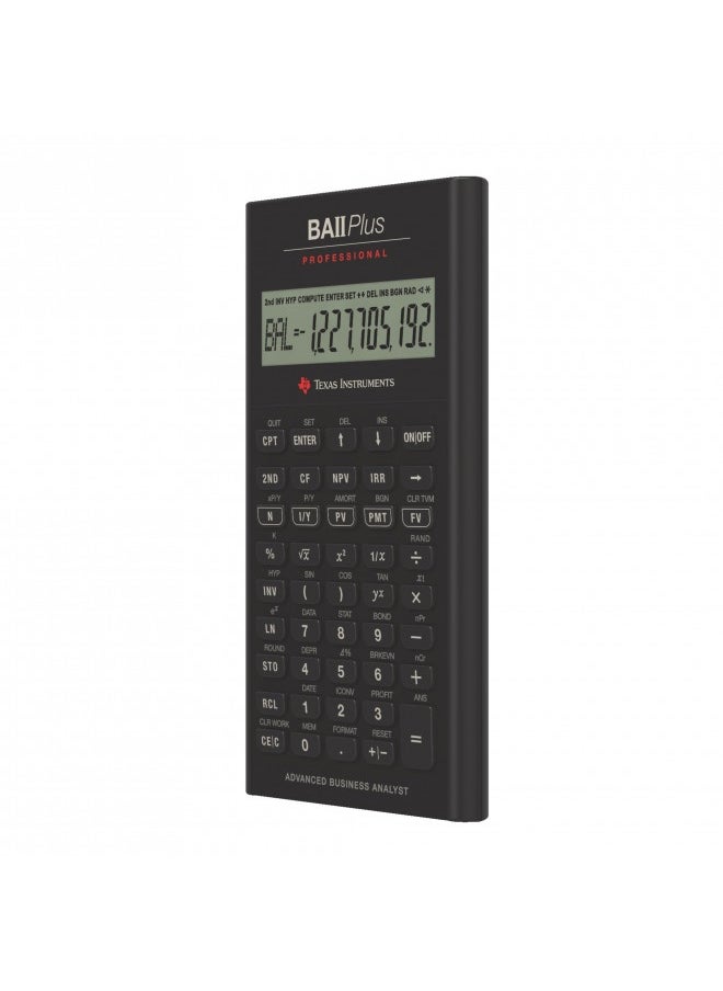 TEXAS INSTRUMENTS Texas Instruments Ba Ii Plus Professional Financial Calculator Silver 9.8 Inch  - Image 1
