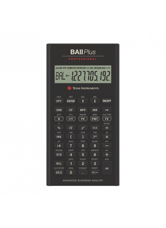 TEXAS INSTRUMENTS Texas Instruments Ba Ii Plus Professional Financial Calculator Silver 9.8 Inch  - Image 2
