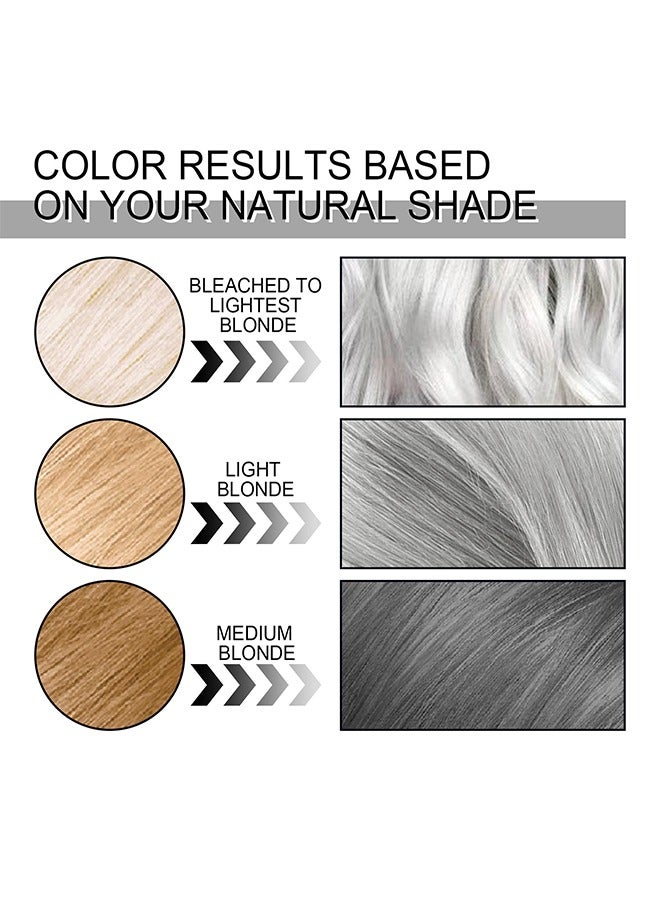 EELHOE Silver Gray Natural Hair Dye Cream,Hair Dye Light Gray Silver Color Cream,Gray Silver Color Cream,Grey Permanent Hair Dye,Silver Gray Natural Hair Color Cream,Silver Hair Dye,100ML - Image 4