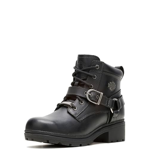 HARLEY DAVIDSON HARLEY-DAVIDSON FOOTWEAR Women's Tegan Ankle Boot ,Black,7.5 M US - Image 1