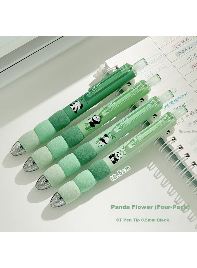 Lopet Retractable Gel Pen, Quick-Drying, Stylish, For Exam Practice, Student Exam-Specific, 0.5Mm Black Pen, Smooth Writing For Middle School Students, Black Ink Pen, Ballpoint Pen, Lt-1362 + 10 Refills - Image 4