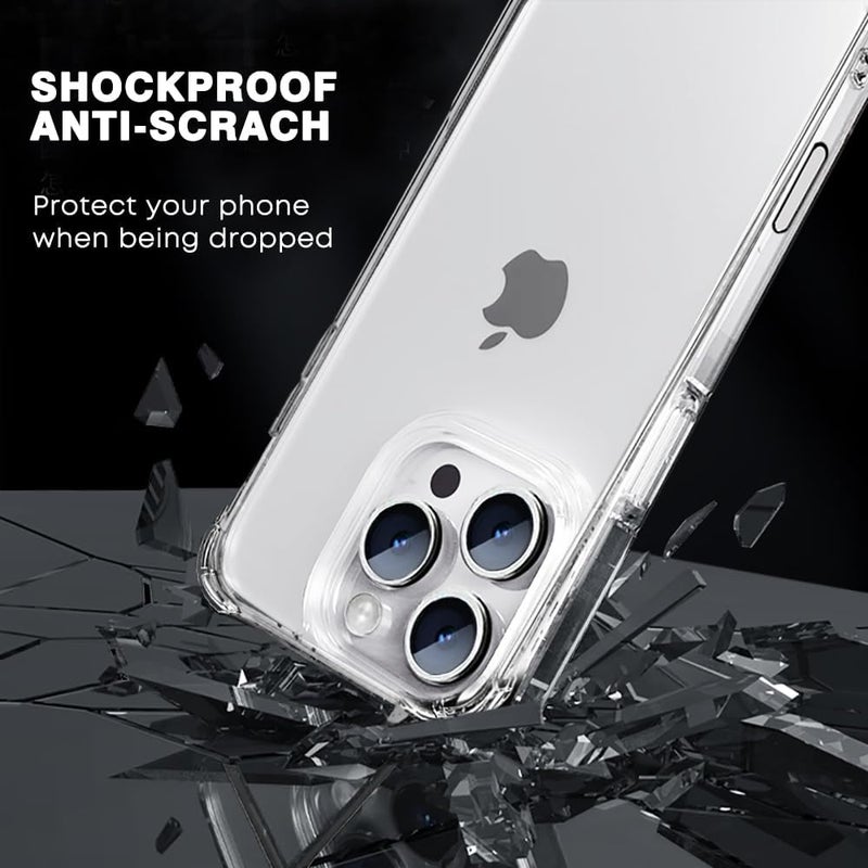 ARMOR Anti-Burst Clear Case for iPhone 16 Pro Max (6.7-Inch) – Ultra Clear Anti-Scratch Shockproof Cover, Hard PC Back + Soft TPU Bumper with Airbag Protection - Image 4